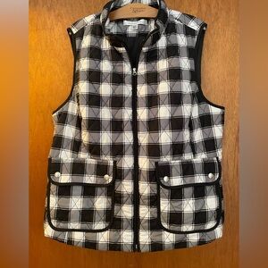 Croft&Borrow women plaid quilted vest Size XXL